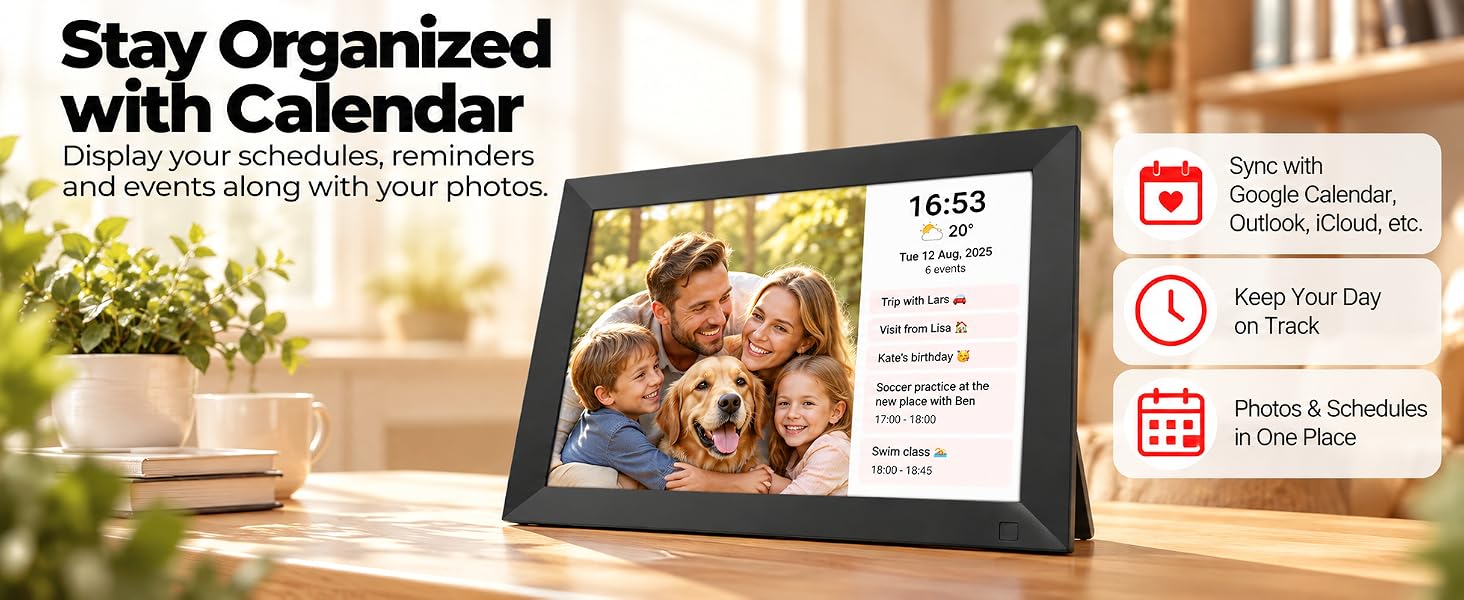 digital frames for photos and videos, electronic picture frame slideshow, portaretratos para fotos