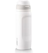 Coolflask MegaSip Insulated Water Bottle 32 oz with Straw, Stainless Steel Water Bottles Leak-Pro...