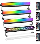ClypsoReign LED Stage Pixel Light Bar, 4Pack 40W 108LEDs RGB Wash Light Bar, DJ Lights Bars with ...