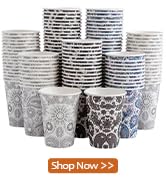 Clawsoff 180 Pack 12 oz Paper Coffee Cups, Disposable Peisley Hot/Cold Drinking Cups 12 Oz for Pa...