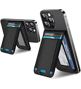 ExtreLife 2-in-1 Magsafe Wallet, Adjustable Stand and Open ID Window, Magnetic Wallet for iPhone ...