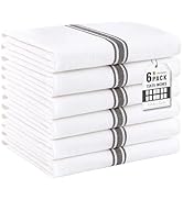 Homaxy Kitchen Towels 6 Pack, 15 x 25 Inch, 100% Ring Spun Cotton Highly Absorbent Dish Towels fo...