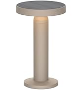 VerLuce Solar Round Sand Table Lamp for Indoor/Outdoor Use – Stylish & Portable LED Light – Ideal...