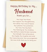 WowBefun Husband Birthday Card from Wife | Happy Birthday Card for Husband | Romantic Bday Card