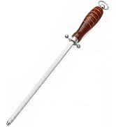 Honing Rod,12 Inch Knife Sharpener Rod, Honing Steel for Kitchen Knives | Carbon Steel Sharpening...