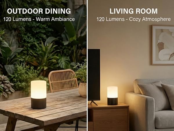small lighted table lamp