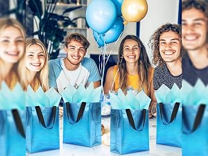 Cyan gift bags