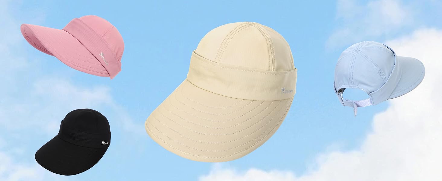 sun hats for women wide brim summer visor uv protection for beach travel upf 50+