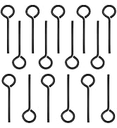 Seamaka 15PCS 1/8” Standard Hex Dogging Key with Full Loop(Black),Metal Wrench Door Key for Push ...