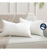 Phantoscope Feather Pillow Inserts, 100% Down Feather Throw Pillows, 12x20 Inch Decorative Pillow...