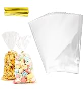 Cellophane Treat Bags, Cellophane Bags, 100 PCS Clear Cellophane Treat Bags, 5x11 Inches Cellopha...