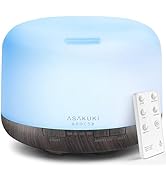 ASAKUKI 500ml Premium, Essential Oil Diffuser with Remote Control, 5 in 1 Ultrasonic Aromatherapy...