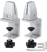 2 Packs Sneeze Guard Support, Aluminum Adjustable Partition Clamp, Acrylic Desk Divider Support, ...