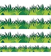 JarThenaAMCS Green Grass Bulletin Board Border Grass Shape Die Cut Trim Border Roll for Back to S...