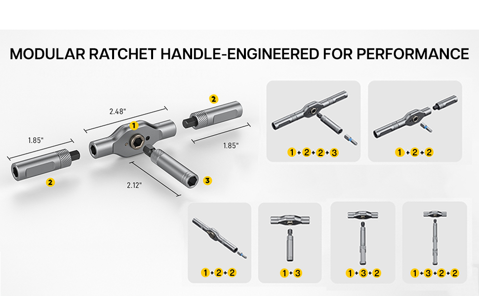 Modular Ratchet Handle Engineered for Performance