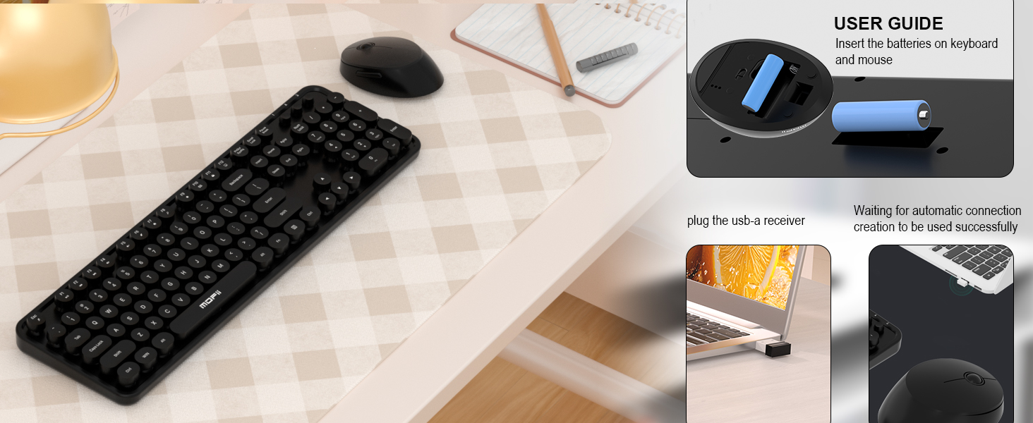 Wireless Keyboard and Mouse Combo