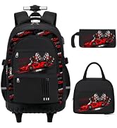 ACESAK Rolling Backpack for Boys, Kids Backpack with Wheels Portable with Insulated Lunch Box & P...