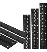 12PCS Black Continuous & Piano Hinge 14 Inch,0.04 Inch Thickness 1.2'' Open Width,Heavy Duty 304 ...