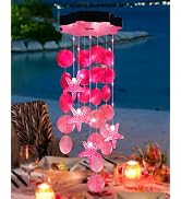 Toodour Solar Wind Chimes for Outside, Shells Light Gifts for Mom Grandma Women Wife Girls, Water...