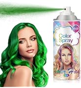 AIUEO Temporary Hair Color Green Hair Dye Temporary Hair Dye,Natural Washable Green Hair Color Sp...