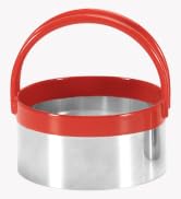 3 Pcs Round Cookie Cutters with Handle 3.2" 2.4" 1.6", Circle Cookie Cutter Set, Biscuit Cutter, ...