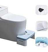 Bathroom Toilet Stool, Squatting Toilet Stool, Detachable Multi-Functional Seat Pan, Portable Ste...