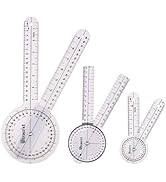 Ultrassist Premium Goniometer Set (3 Pieces), 360 Degree 6", 8", 12" Complete Set, Measuring Tool