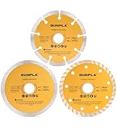 Gunpla 3 Pieces 4-1/2 inch Diamond Cutting Blade Continuous Segmented Turbo Rim Dry Wet Circular ...