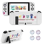 JINGDU Protective Case Compatible with Nintendo Switch 2017, Dockable TPU Cover Accessories for S...