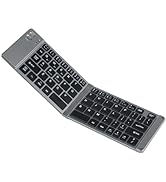 Foldable Bluetooth Keyboard - Portable Ultra Slim Multi-Device Mini Wireless 66 Keys Pocket Size ...