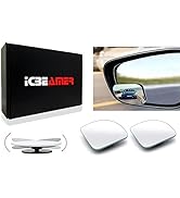 ICBEAMER 2 Pieces Fan-Shaped Automobile Rear Blind Spot Mirror, 360 Degree Rotating Design, Autom...
