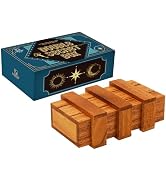 BSIRI Secret Puzzle Box- Brain Teaser Wooden Box with Hidden Compartments - Ideal Money Box, Stas...