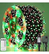 LJLNION 1000LED Christmas Lights, Extra Long 328FT Xmas Green Wire Fairy String Lights Plug in Ou...