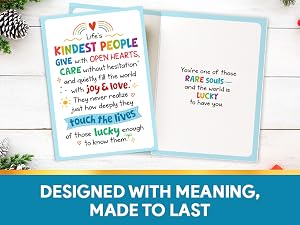 Aniversary card set shown open and closed, highlighting elegant designs and heartfelt messages.