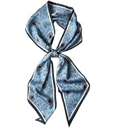 Silk Head Scarf for Hair Fashion Headwrap for Women Lightweight Neck Tie