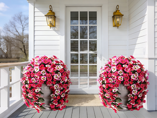 2pcs Faux Silk Pansy for your door decor