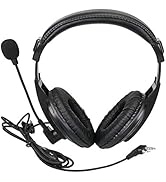 Retevis Overhead Noise Reduction Walkie Talkie Headset 2 Pin, Boom Mic, Compatible with Retevis R...