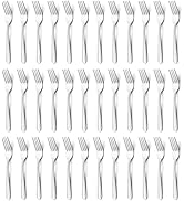 BEWOS 36-Piece Dinner Fork Set, 8.2-Inch Stainless Steel Silverware, Mirror Polished, Dishwasher ...