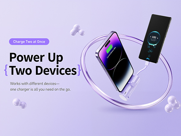 2 Packs of portable charger for USB-C Port Phones
