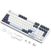 ATTACK SHARK K8 Wireless Mechanical Keyboard, Trip-Mode BT5.0/2.4G/Wired Gaming Keyboard 100 Keys...