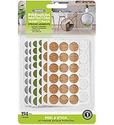 Slipstick Premium Adhesive Protector Pads Variety Pack (194 Piece) Cabinet Door Drawer Bumpers an...
