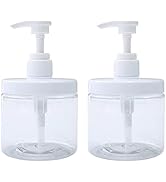 Cosywell Pump Bottle Dispenser Plastic Pump Bottles Refillable Bottles Wide Mouth Jar Style BPA F...