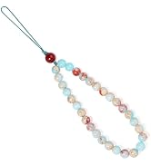 Handmade Natural Gemstone Beaded Charm Cell Phone Camera Lanyard, Stanley Cup Accessories, Wrist ...