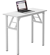 Need Small Desk 31 1/2" No Assembly Foldable Writing Table,Sturdy and Heavy Duty Folding Computer...