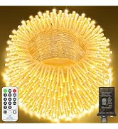 JXLEDAYY 403FT 1000 LED String Lights Outdoor Fairy Lights Plug in Christmas Lights with Remote T...