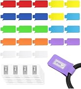SummerBrite 24 Set Smart NFC Cable Labels - 8 Colors Reusable Write-On Wire Labels with Blank NFC...