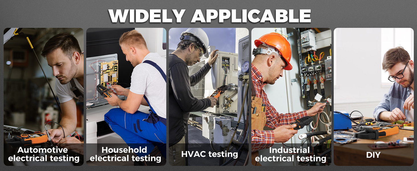 WIDELY APPLICABLE: Automotive Household Industrial HVAC electrical testing DIY
