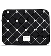 Linpr Quilted Puffy Laptop Sleeve for Women, Cute Padded Protective Laptop Case Compatible with M...