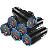 6 Pack USB C Car Charger, Bangfun 38W Dual 12V USB-C & USB-A Car Charger | Multi Port QC+PD 3.0 F...