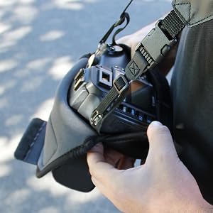 DSLR Camera and Zoom Lens Case Sleeve w/ Neoprene Protection , Accessory Storage & Strap Openings